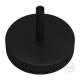 Ροζέτα Φωτιστικού Μεταλλική πλακέ με στήριγμα καλωδίου 7cm - Μαύρο - Creative Cables