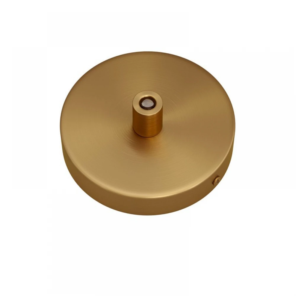 Ροζέτα Φωτιστικού Μεταλλική Mini 8,3cm με 1 τρύπα και στήριγμα καλωδίου Πλακέ, Μπρονζέ Creative Cables