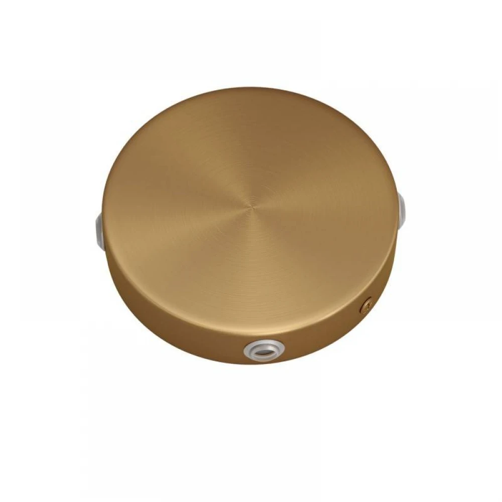 Mini Ροζέτα Μεταλλική Κουτί Διακλάδωσης πλακέ με 4 τρύπες στο πλάι - Μπρονζέ Creative Cables