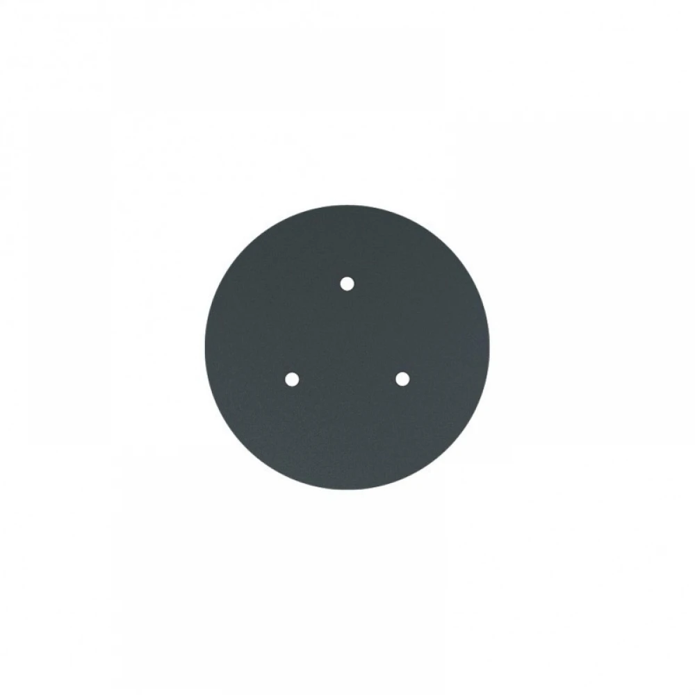 Ροζέτα Rose-One 200mm Στρογγυλή με 3 τρύπες στη σειρά και 4 πλαϊνές τρύπες - Ανθρακί - Creative Cables