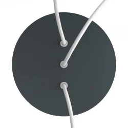 Ροζέτα Rose-One 200mm Στρογγυλή με 3 τρύπες στη σειρά και 4 πλαϊνές τρύπες - Ανθρακί - Creative Cables