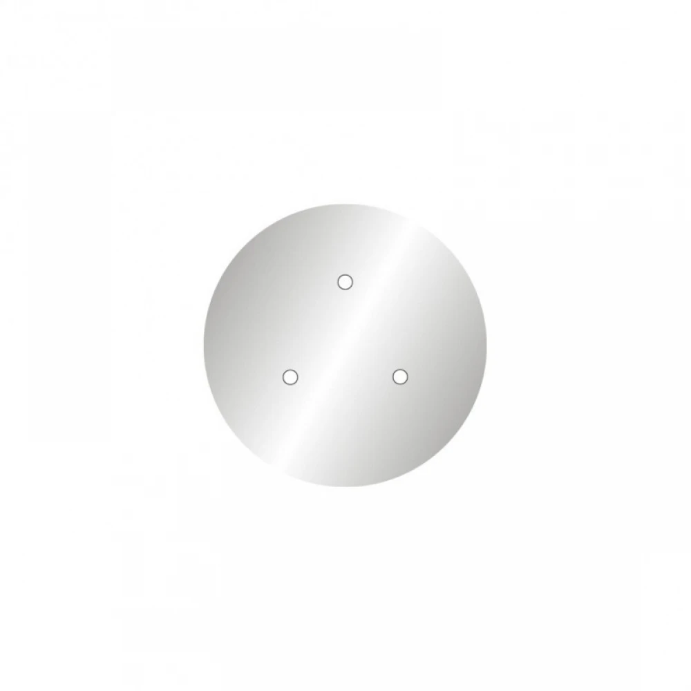 Ροζέτα Rose-One 200mm Στρογγυλή με 3 τρύπες στη σειρά και 4 πλαϊνές τρύπες - Καθρέπτης - Creative Cables