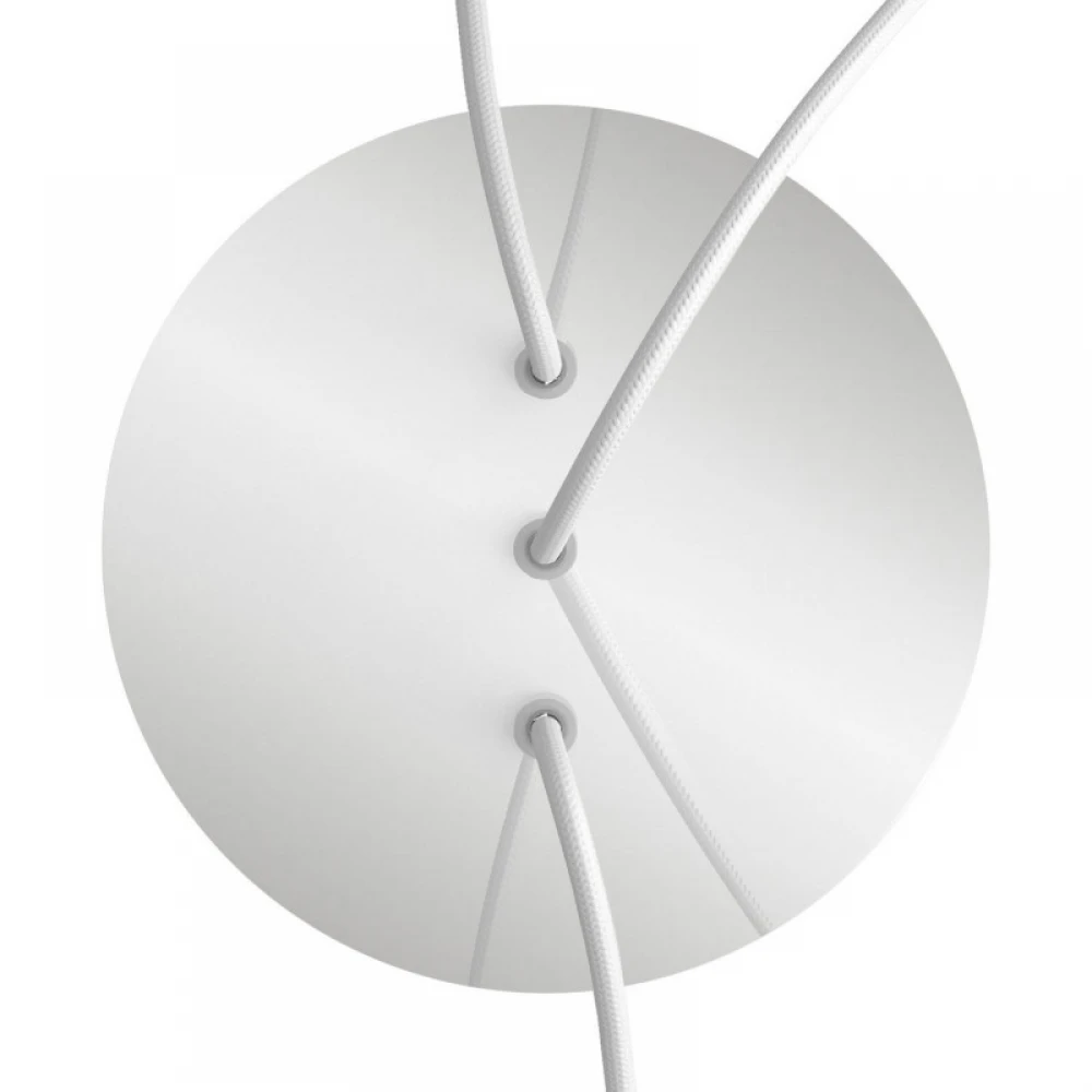 Ροζέτα Rose-One 200mm Στρογγυλή με 3 τρύπες στη σειρά και 4 πλαϊνές τρύπες - Καθρέπτης - Creative Cables