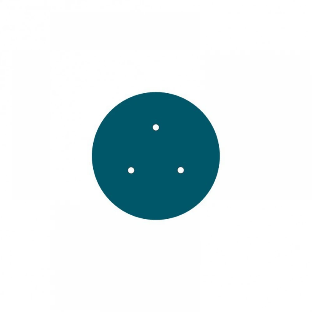 Ροζέτα Rose-One 200mm Στρογγυλή με 3 τρύπες στη σειρά και 4 πλαϊνές τρύπες - Πετρολ - Creative Cables