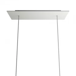 Ορθογώνια Μπάρα Ροζέτα XXL Rose-One με 2 τρύπες, 675 x 225 mm - Λευκό ΜΑΤ Dibond - Creative Cables