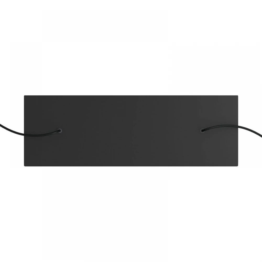 Ορθογώνια Μπάρα Ροζέτα XXL Rose-One με 2 τρύπες, 675 x 225 mm - Μαύρο ΜΑΤ Dibond - Creative Cables