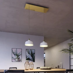 Ορθογώνια Μπάρα Ροζέτα XXL Rose-One με 2 τρύπες, 675 x 225 mm - Χρυσό ΜΑΤ Dibond - Creative Cables