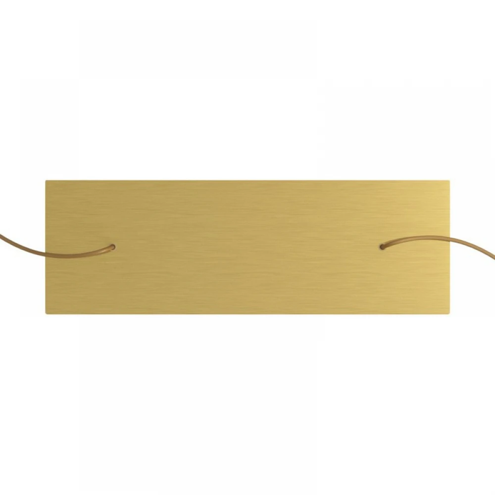 Ορθογώνια Μπάρα Ροζέτα XXL Rose-One με 2 τρύπες, 675 x 225 mm - Χρυσό ΜΑΤ Dibond - Creative Cables