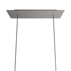 Ορθογώνια Μπάρα Ροζέτα XXL Rose-One με 2 τρύπες, 675 x 225 mm - Νίκελ ΜΑΤ Dibond - Creative Cables