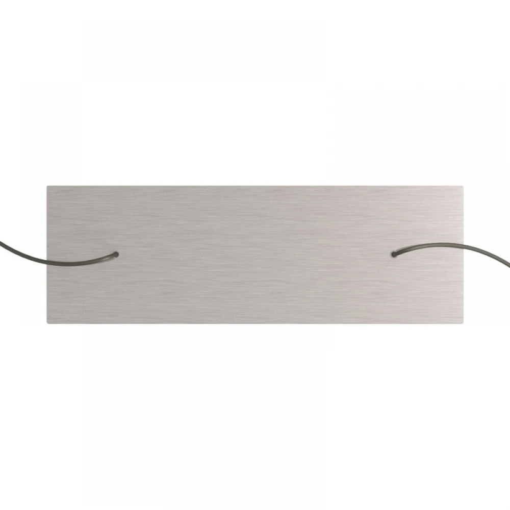 Ορθογώνια Μπάρα Ροζέτα XXL Rose-One με 2 τρύπες, 675 x 225 mm - Νίκελ ΜΑΤ Dibond - Creative Cables