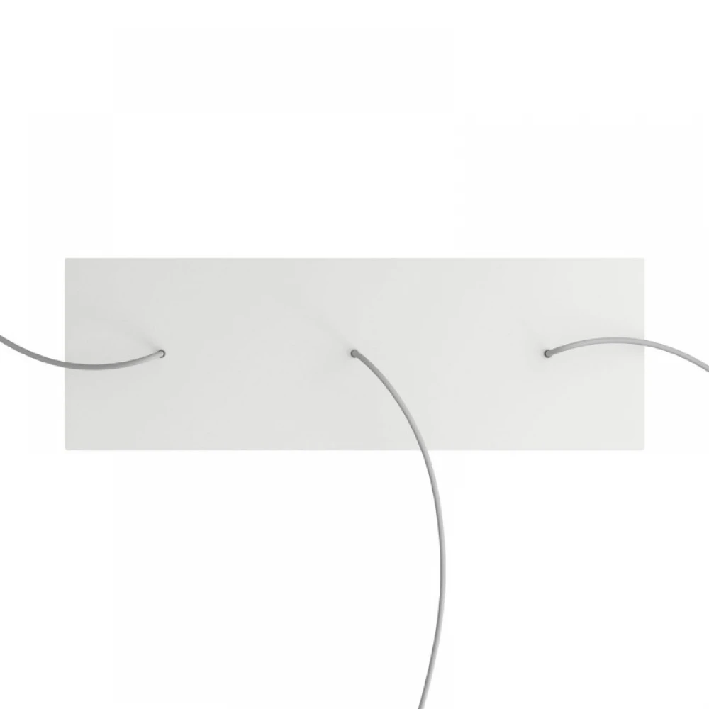 Ορθογώνια Μπάρα Ροζέτα XXL Rose-One με 3 τρύπες, 675 x 225 mm - Λευκό ΜΑΤ Dibond - Creative Cables