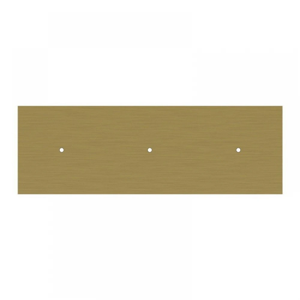 Ορθογώνια Μπάρα Ροζέτα XXL Rose-One με 3 τρύπες, 675 x 225 mm - Χρυσό ΜΑΤ Dibond - Creative Cables