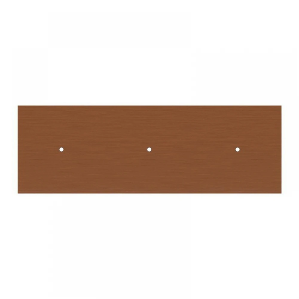 Ορθογώνια Μπάρα Ροζέτα XXL Rose-One με 3 τρύπες, 675 x 225 mm - Χάλκινο ΜΑΤ Dibond - Creative Cables