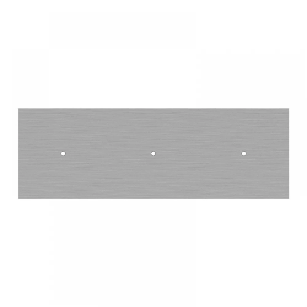 Ορθογώνια Μπάρα Ροζέτα XXL Rose-One με 3 τρύπες, 675 x 225 mm - Νίκελ ΜΑΤ Dibond - Creative Cables