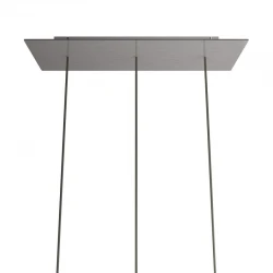 Ορθογώνια Μπάρα Ροζέτα XXL Rose-One με 3 τρύπες, 675 x 225 mm - Νίκελ ΜΑΤ Dibond - Creative Cables