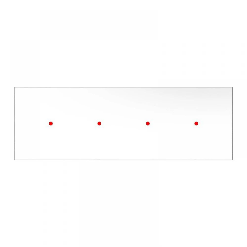 Ορθογώνια Μπάρα Ροζέτα XXL Rose-One με 4 τρύπες, 675 x 225 mm - Λευκό ΜΑΤ Dibond - Creative Cables