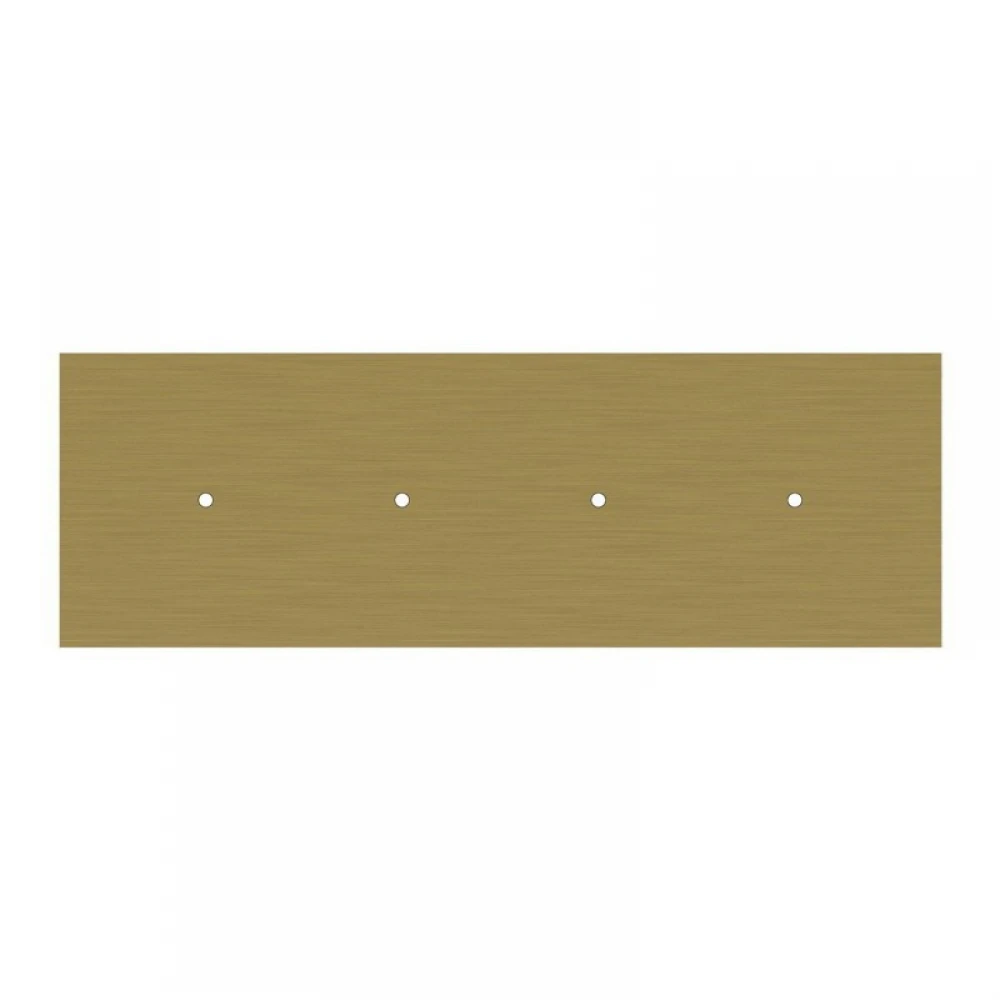 Ορθογώνια Μπάρα Ροζέτα XXL Rose-One με 4 τρύπες, 675 x 225 mm - Χρυσό ΜΑΤ Dibond - Creative Cables