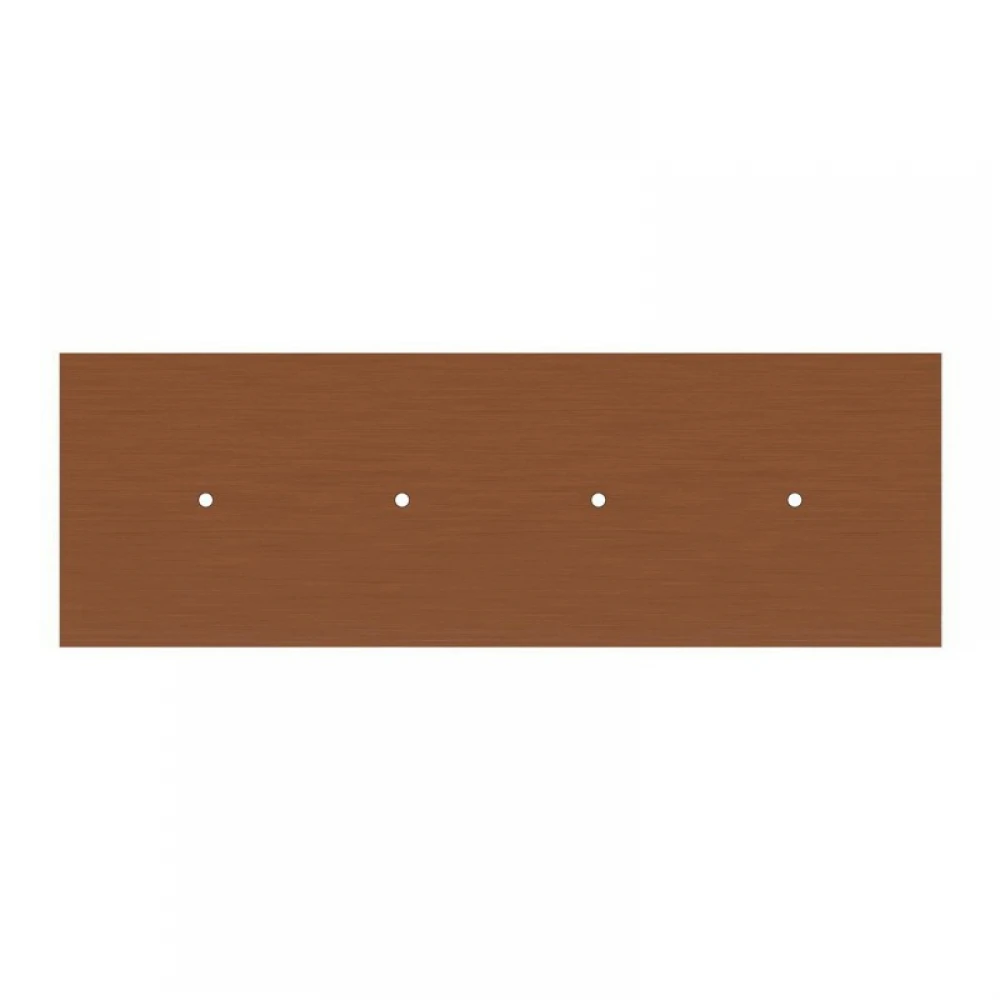 Ορθογώνια Μπάρα Ροζέτα XXL Rose-One με 4 τρύπες, 675 x 225 mm - Χάλκινο ΜΑΤ Dibond - Creative Cables