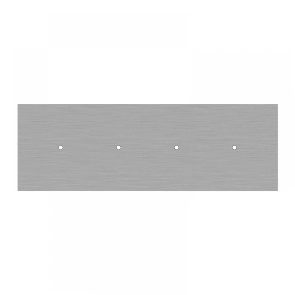 Ορθογώνια Μπάρα Ροζέτα XXL Rose-One με 4 τρύπες, 675 x 225 mm - Νίκελ ΜΑΤ Dibond - Creative Cables