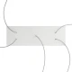 Ορθογώνια Μπάρα Ροζέτα XXL Rose-One με 5 τρύπες, 675 x 225 mm - Λευκό ΜΑΤ Dibond - Creative Cables