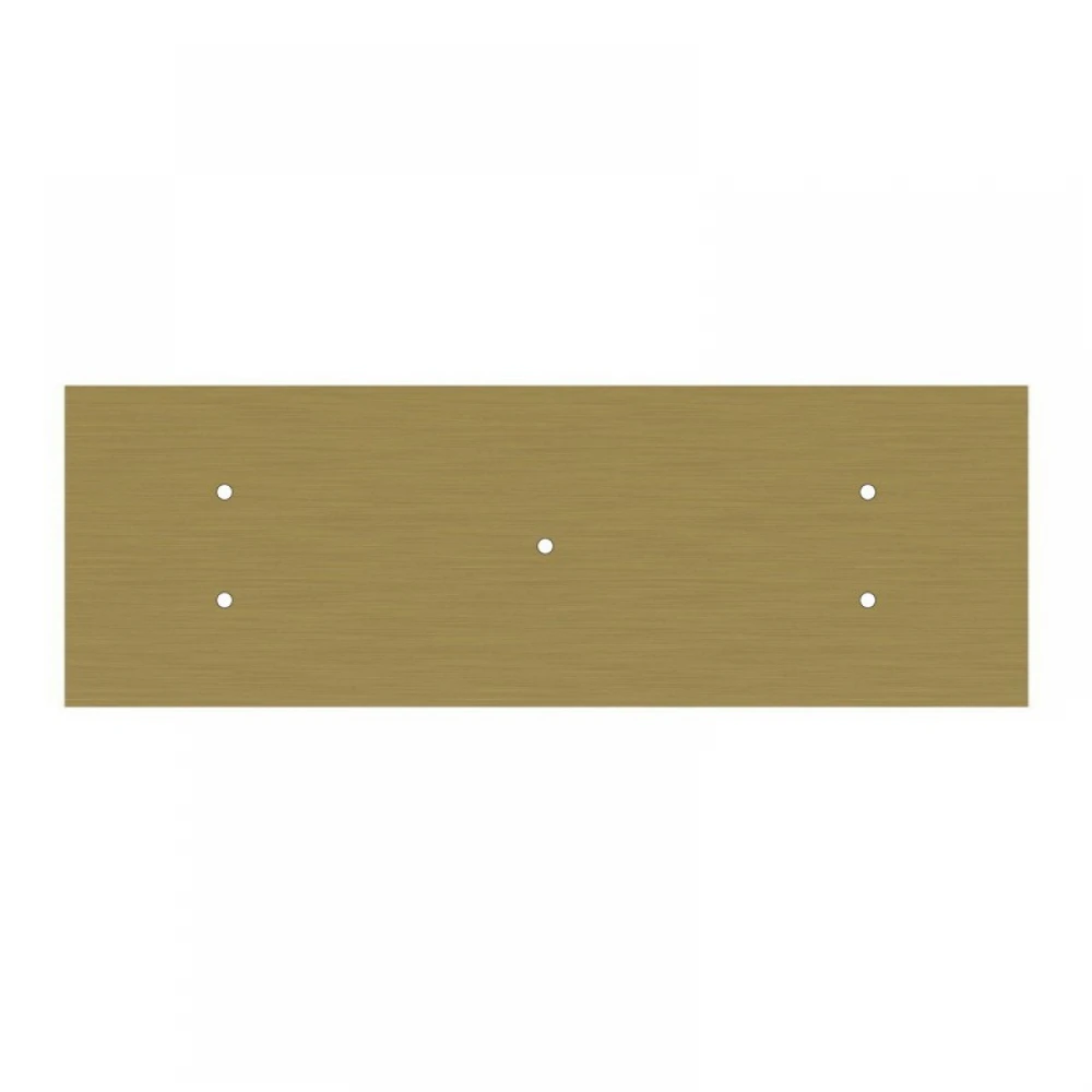 Ορθογώνια Μπάρα Ροζέτα XXL Rose-One με 5 τρύπες, 675 x 225 mm - Χρυσό ΜΑΤ Dibond - Creative Cables