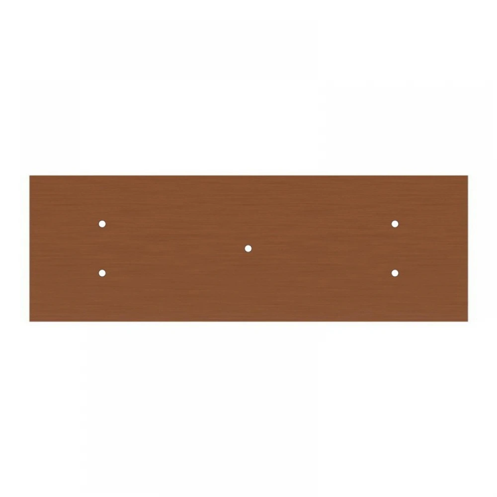 Ορθογώνια Μπάρα Ροζέτα XXL Rose-One με 5 τρύπες, 675 x 225 mm - Χάλκινο ΜΑΤ Dibond - Creative Cables