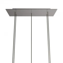 Ορθογώνια Μπάρα Ροζέτα XXL Rose-One με 5 τρύπες, 675 x 225 mm - Νίκελ ΜΑΤ Dibond - Creative Cables