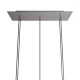Ορθογώνια Μπάρα Ροζέτα XXL Rose-One με 5 τρύπες, 675 x 225 mm - Νίκελ ΜΑΤ Dibond - Creative Cables
