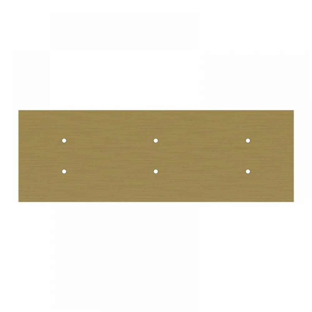 Ορθογώνια Μπάρα Ροζέτα XXL Rose-One με 6 τρύπες, 675 x 225 mm - Χρυσό ΜΑΤ Dibond - Creative Cables