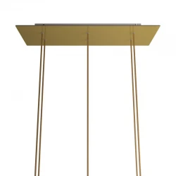 Ορθογώνια Μπάρα Ροζέτα XXL Rose-One με 6 τρύπες, 675 x 225 mm - Χρυσό ΜΑΤ Dibond - Creative Cables