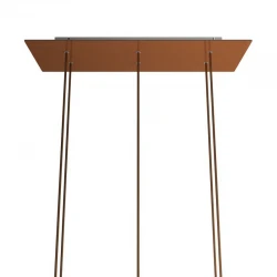 Ορθογώνια Μπάρα Ροζέτα XXL Rose-One με 6 τρύπες, 675 x 225 mm - Χάλκινο ΜΑΤ Dibond - Creative Cables