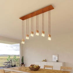 Ορθογώνια Μπάρα Ροζέτα XXL Rose-One με 6 τρύπες, 675 x 225 mm - Χάλκινο ΜΑΤ Dibond - Creative Cables
