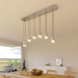 Ορθογώνια Μπάρα Ροζέτα XXL Rose-One με 6 τρύπες, 675 x 225 mm - Νίκελ ΜΑΤ Dibond - Creative Cables