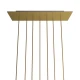 Ορθογώνια Μπάρα Ροζέτα XXL Rose-One με 7 τρύπες, 675 x 225 mm - Χρυσό ΜΑΤ Dibond - Creative Cables