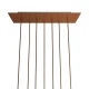 Ορθογώνια Μπάρα Ροζέτα XXL Rose-One με 7 τρύπες, 675 x 225 mm - Χάλκινο ΜΑΤ Dibond - Creative Cables