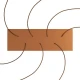 Ορθογώνια Μπάρα Ροζέτα XXL Rose-One με 7 τρύπες, 675 x 225 mm - Χάλκινο ΜΑΤ Dibond - Creative Cables