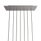 Ορθογώνια Μπάρα Ροζέτα XXL Rose-One με 7 τρύπες, 675 x 225 mm - Νίκελ ΜΑΤ Dibond - Creative Cables