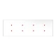 Ορθογώνια Μπάρα Ροζέτα XXL Rose-One με 8 τρύπες, 675 x 225 mm - Λευκό ΜΑΤ Dibond - Creative Cables