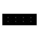 Ορθογώνια Μπάρα Ροζέτα XXL Rose-One με 8 τρύπες, 675 x 225 mm - Μαύρο ΜΑΤ Dibond - Creative Cables