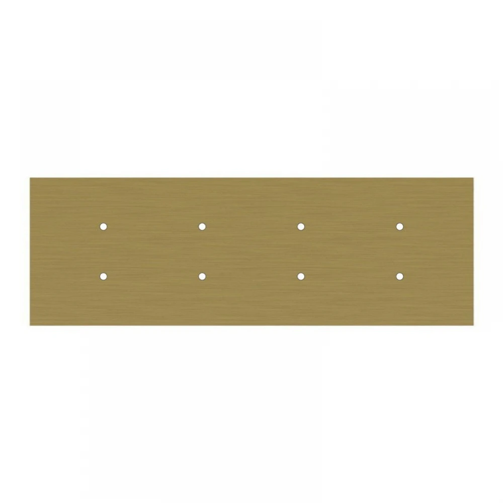 Ορθογώνια Μπάρα Ροζέτα XXL Rose-One με 8 τρύπες, 675 x 225 mm - Χρυσό ΜΑΤ Dibond - Creative Cables