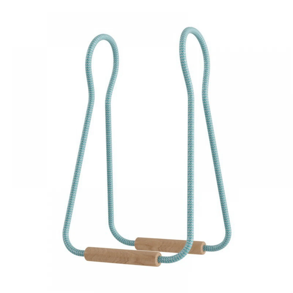 Επιτραπέζιο Φωτιστικό Tache Wood Με Υφασμάτινο Καλώδιο Διακοπτάκι Και Διπολικό Φις Μπλε με Τιρκουάζ - Creative Cables