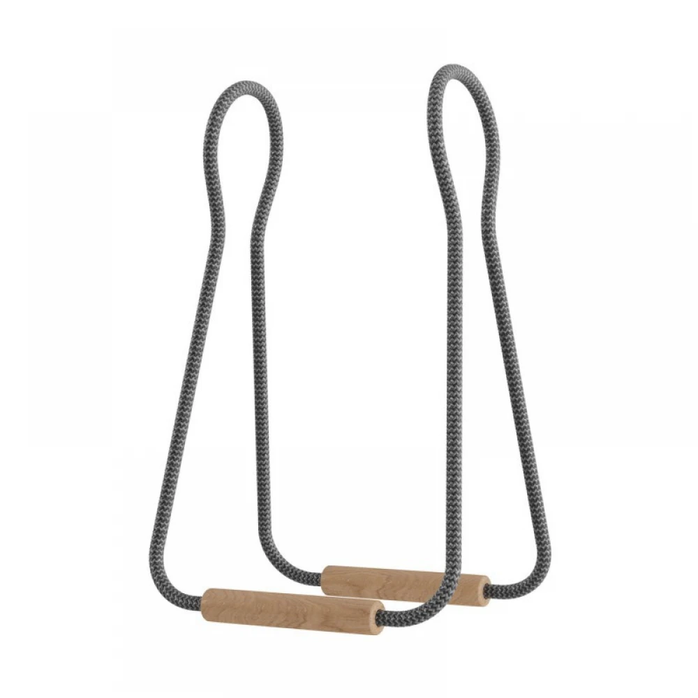 Επιτραπέζιο Φωτιστικό Tache Wood Με Υφασμάτινο Καλώδιο Διακοπτάκι Και Διπολικό Φις  Zig Zag Σκούρο Γκρι - Creative Cables