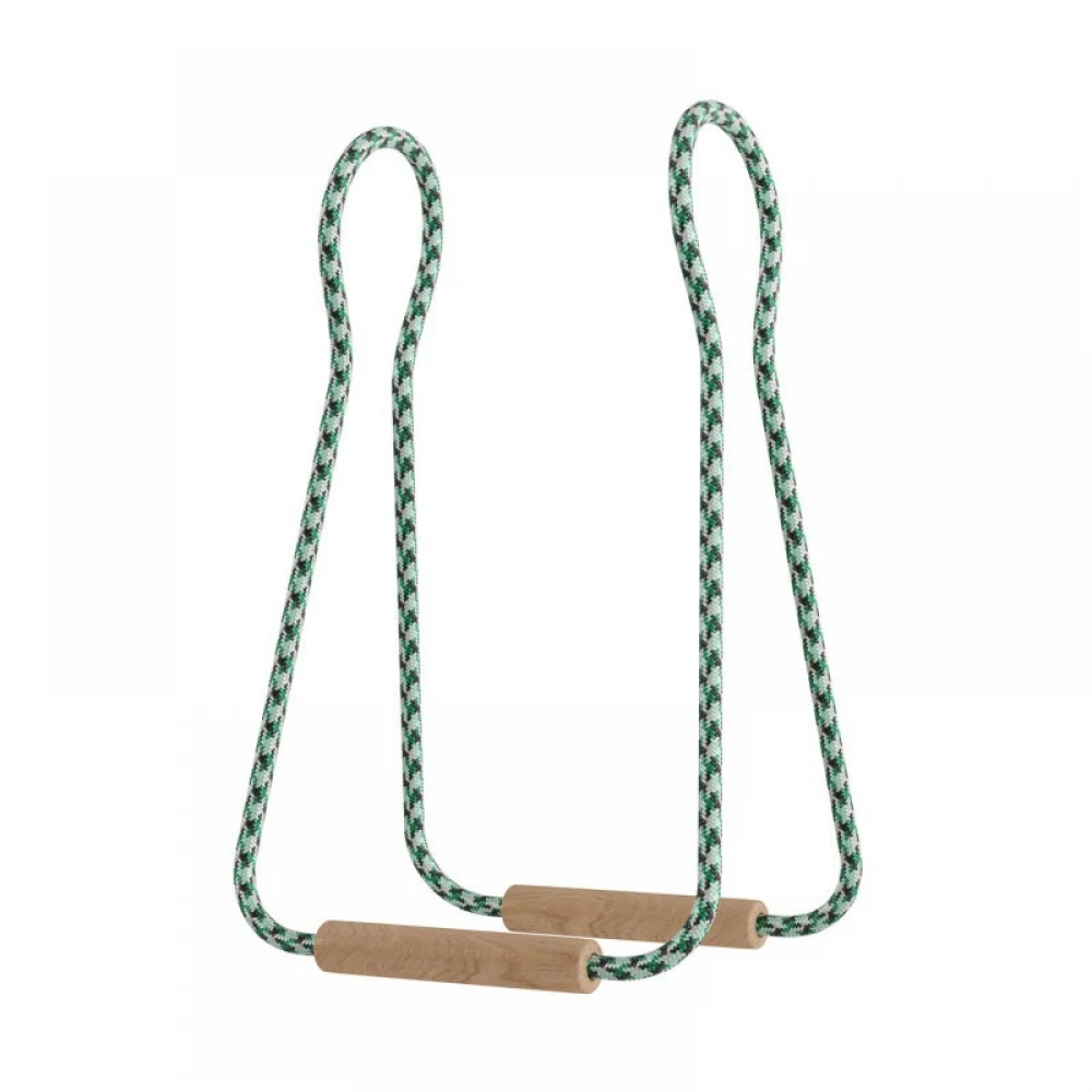 Επιτραπέζιο Φωτιστικό Tache Wood Με Υφασμάτινο Καλώδιο Διακοπτάκι Και Διπολικό Φις Πράσινο με λευκό - Creative Cables