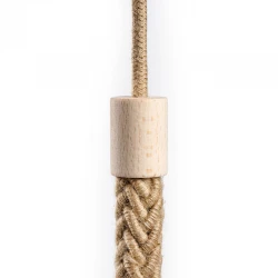 Ξύλινο Τερματικό για Σχοινί Τριχιά 2XL 24mm, Φυσικό - Creative Cables