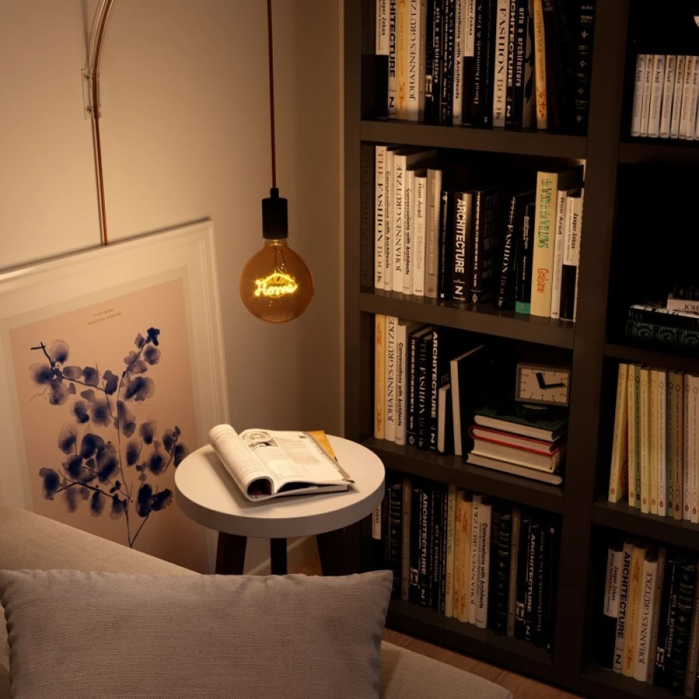 Λαμπτήρας LED Για Κρεμαστό Φωτιστικό - Γλόμπος G125 Filament "Home" Μελί Γυαλί - 4W E27 Διακοσμητικός Vintage 2000K - Creative Cables