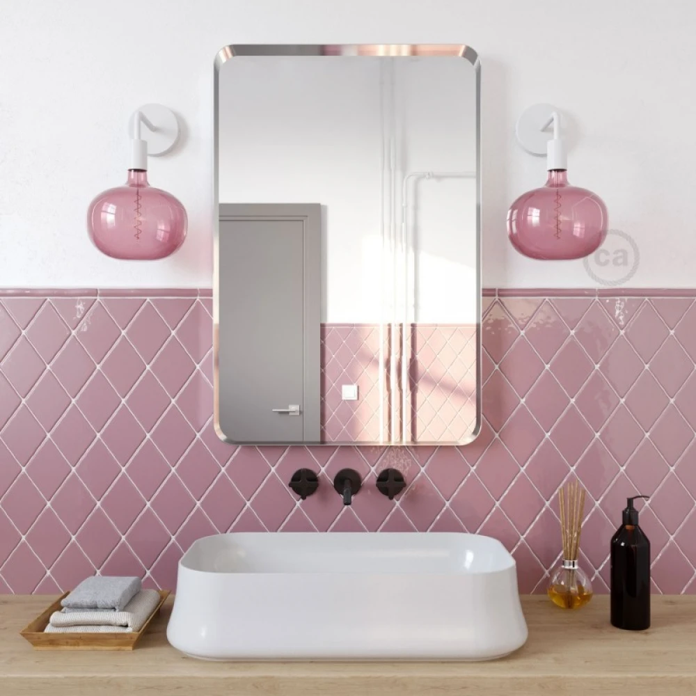 LED Λαμπτήρας Ροζέ (Berry Red) Cobble με Σπιράλ Νήμα Filament 4W 220-240V E27 Dimmable 2200K - Creative Cables