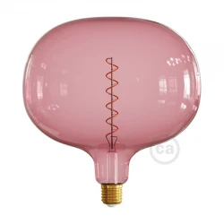 LED Λαμπτήρας Ροζέ (Berry Red) Cobble με Σπιράλ Νήμα Filament 4W 220-240V E27 Dimmable 2200K - Creative Cables