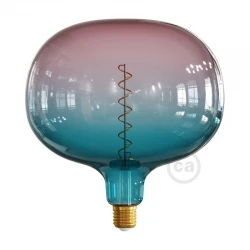 LED Λαμπτήρας Όνειρο Ροζέ-Μπλε (Dream) Cobble με Σπιράλ Νήμα Filament 4W 220-240V E27 Dimmable 2200K - Creative Cables