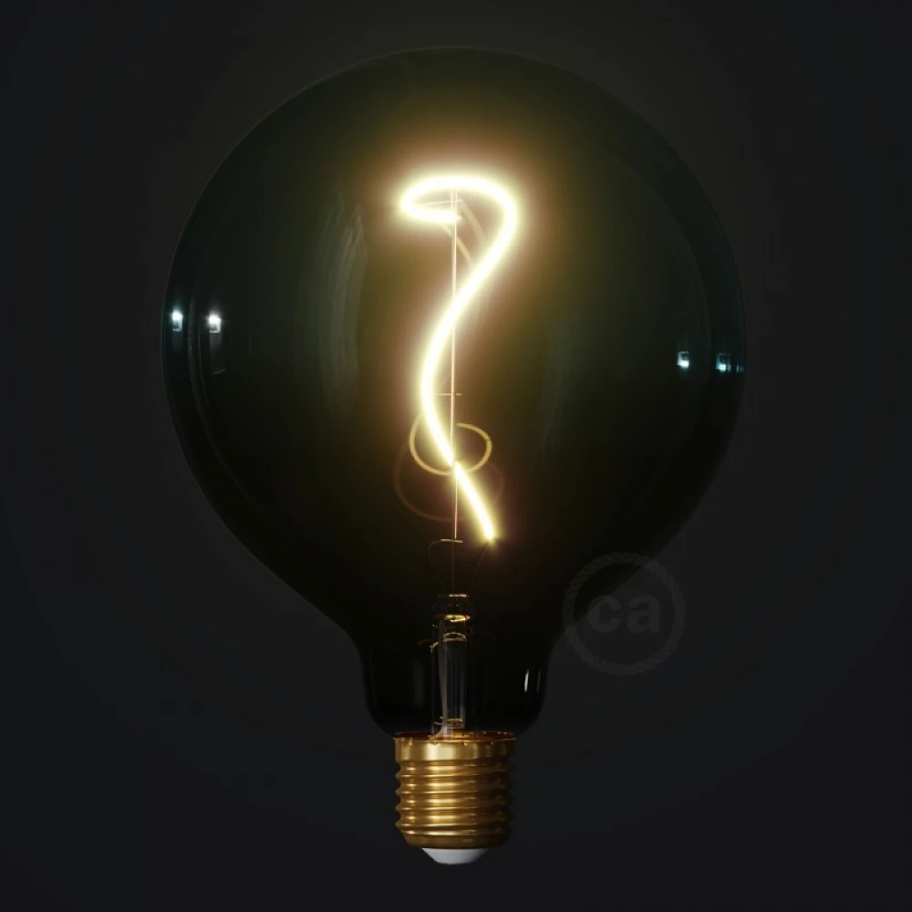 LED Λαμπτήρας Γλόμπος Ομίχλη Φυμέ-Μπλε (Dusk) G125 με Νήμα Άμπελος 4W Filament E27 Dimmable 2200K - Creative Cables