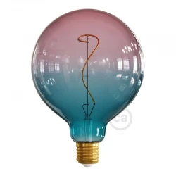 LED Λαμπτήρας Γλόμπος Όνειρο Ροζέ-Μπλε (Dream) G125 με Νήμα Άμπελος 4W Filament E27 Dimmable 2200K - Creative Cables